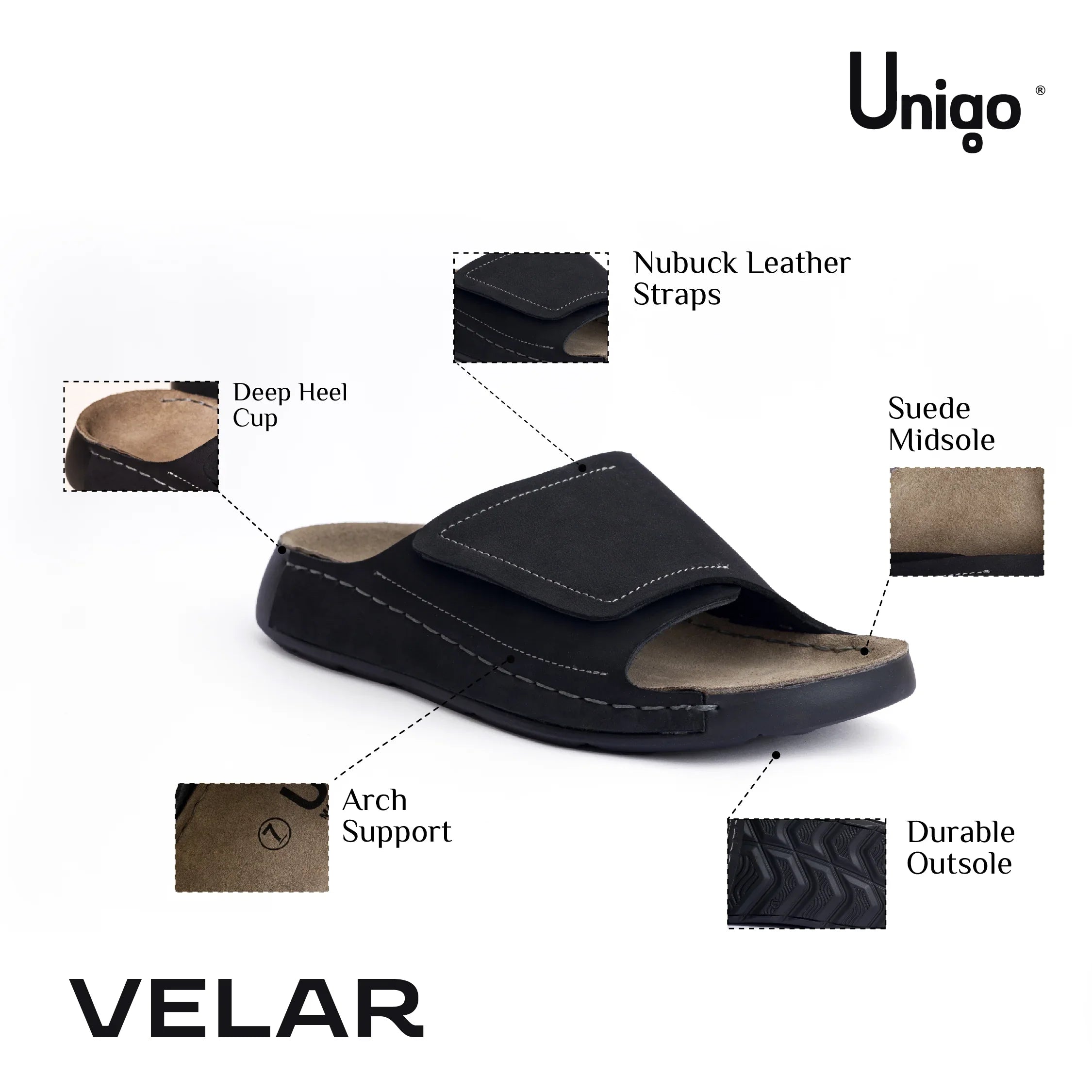 Velar: Suede Sandals